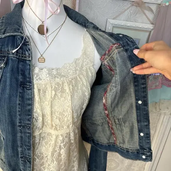 y2k distressed aeropostale denim jacket - Picture 4 of 5